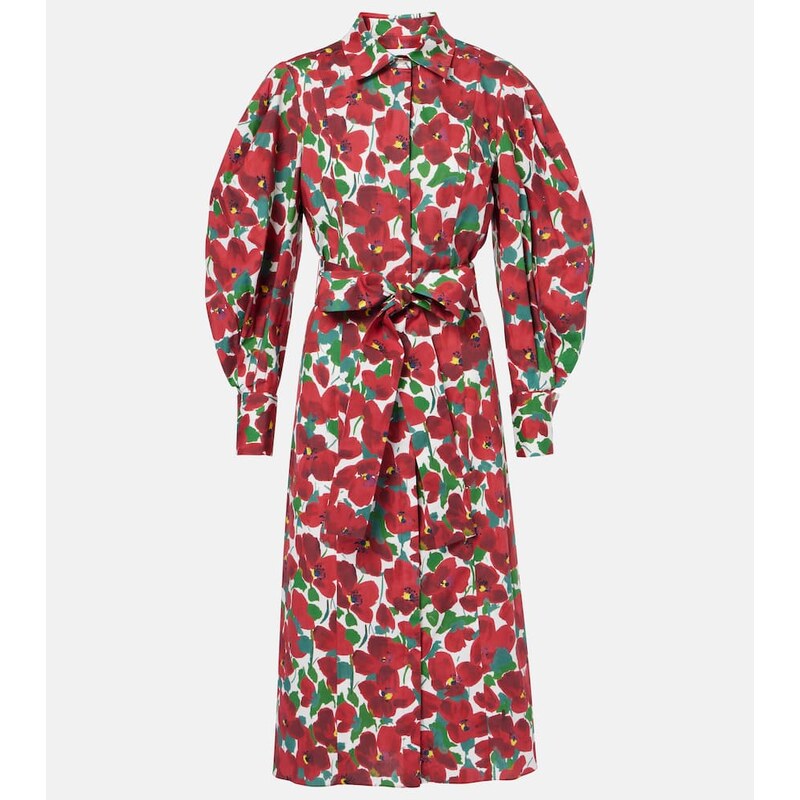Carolina Herrera Floral cotton-blend shirt dress