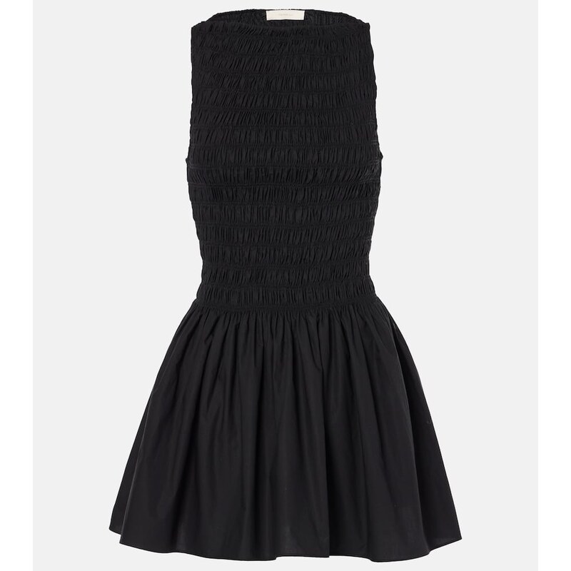 Faithfull Shirred cotton minidress