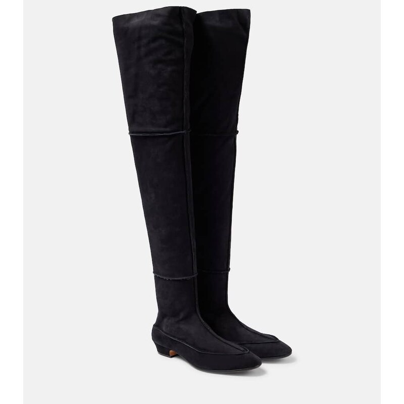 The Row Awar Cuissarde 25 suede over-the-knee boots
