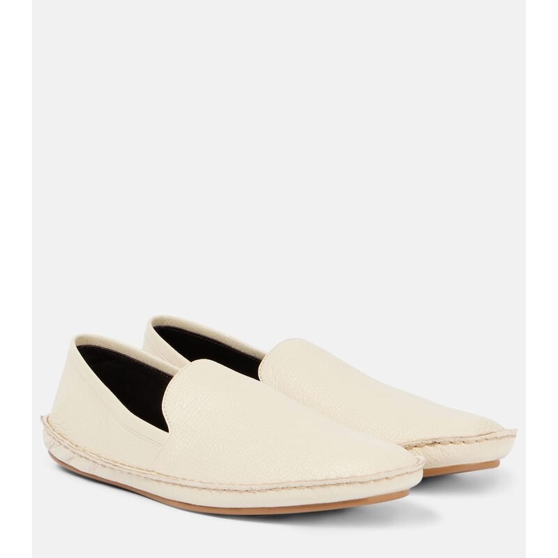 The Row Vasko leather slip-on shoes