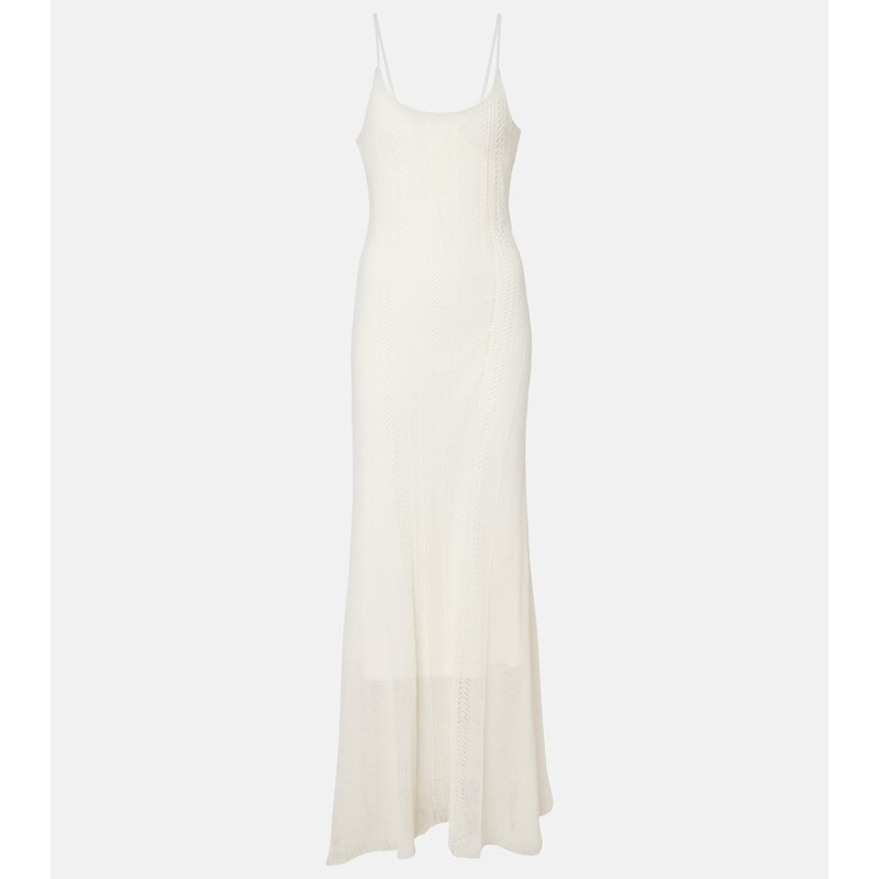 Faithfull Treillis crochet cotton-blend midi dress