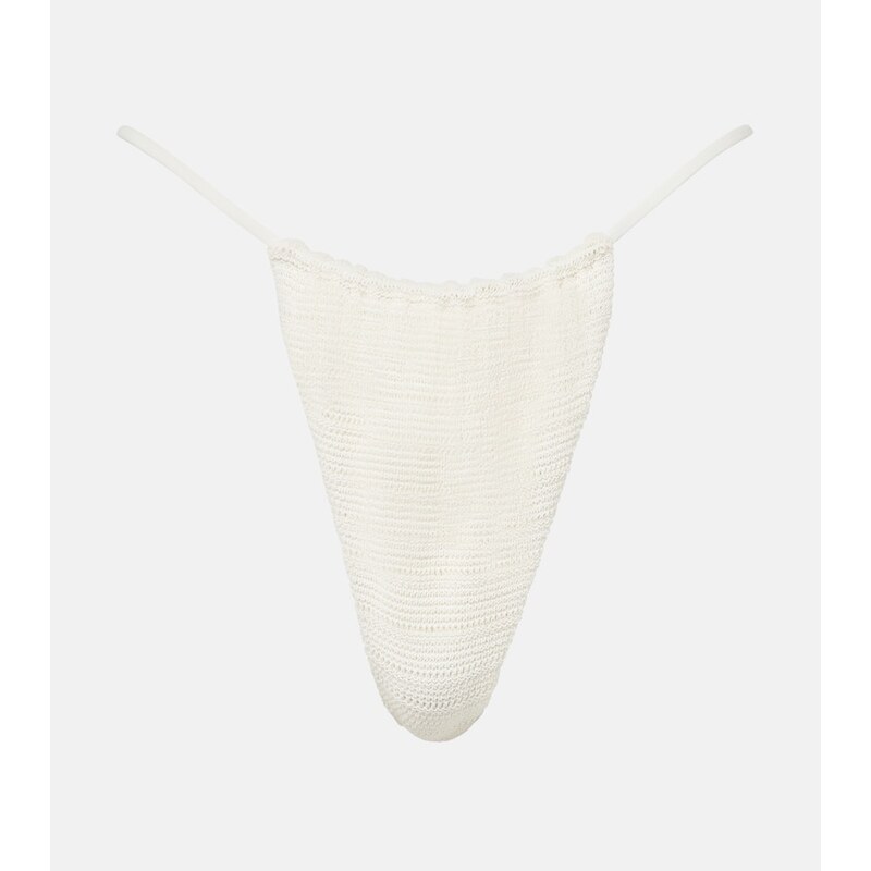 Faithfull Brita cotton-blend crochet bikini bottoms