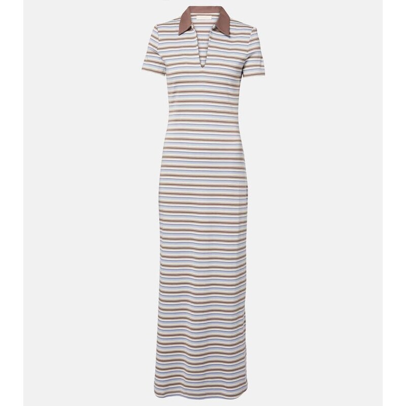 Faithfull Tiesse striped cotton maxi dress