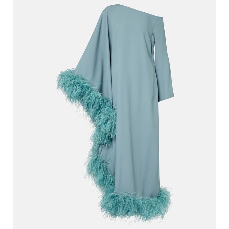 Taller Marmo Ubud Extravaganza feather-trimmed gown