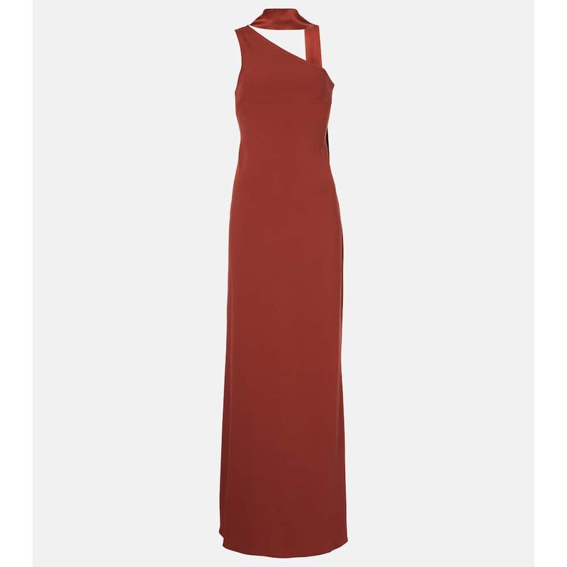 Taller Marmo Caroline one-shoulder crÃªpe cady gown