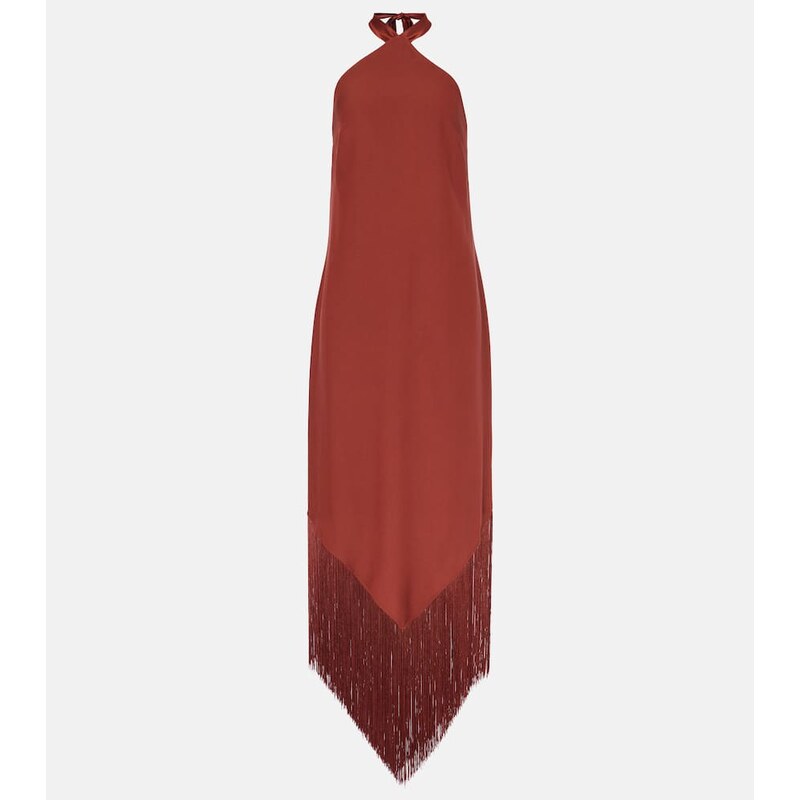 Taller Marmo Nina fringed crÃªpe cady maxi dress