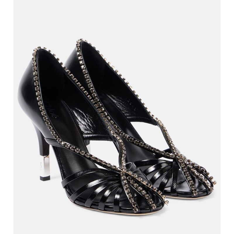 Chloe ChloÃ Leonie embellished leather pumps