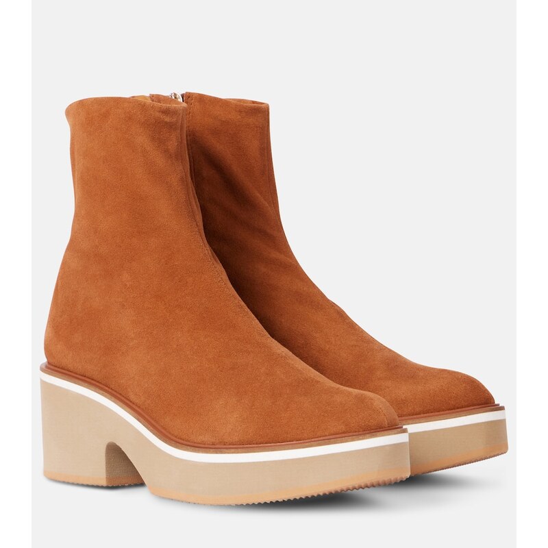 Clergerie Albane suede platform ankle boots