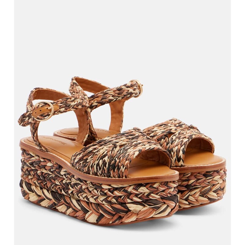 Clergerie Arty raffia platform sandals