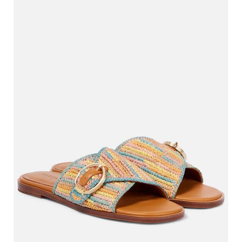 Clergerie Irme raffia slides