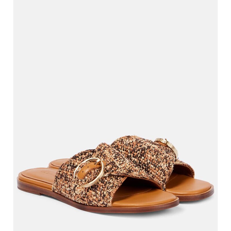 Clergerie Irme raffia slides