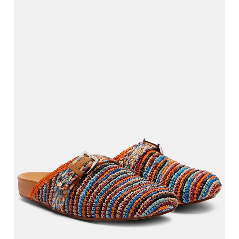 Clergerie Quinta raffia mules