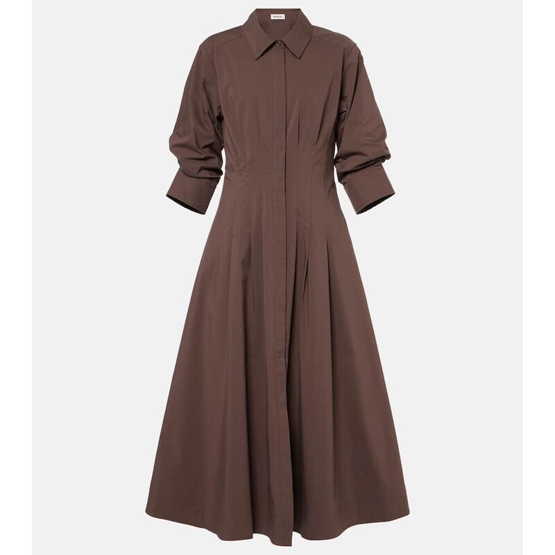 Simkhai Pintuck cotton-blend midi dress