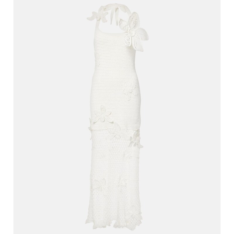 Oscar de la Renta Crochet cotton maxi dress