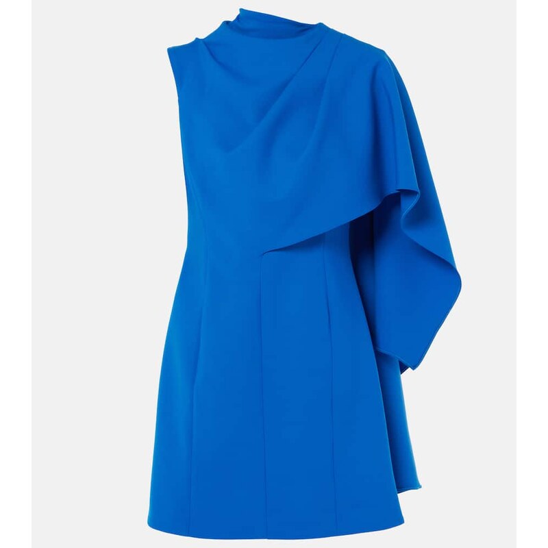Oscar de la Renta Caped wool-blend minidress