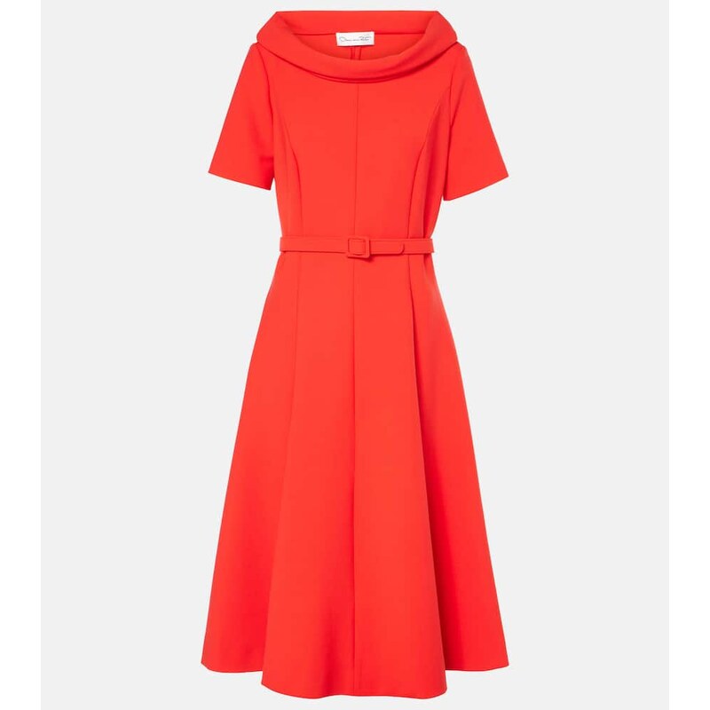 Oscar de la Renta Wool-blend midi dress