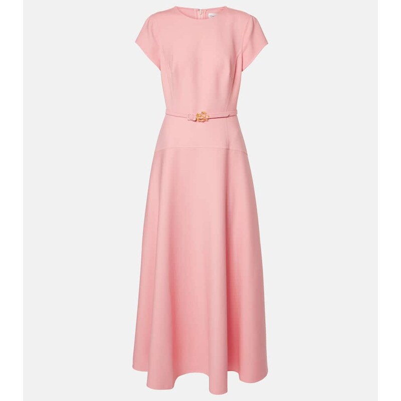 Oscar de la Renta Wool-blend midi dress