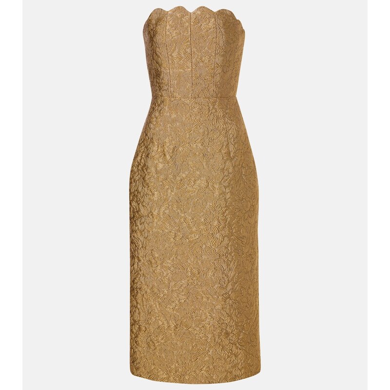 Markarian Marcella floral brocade cocktail dress
