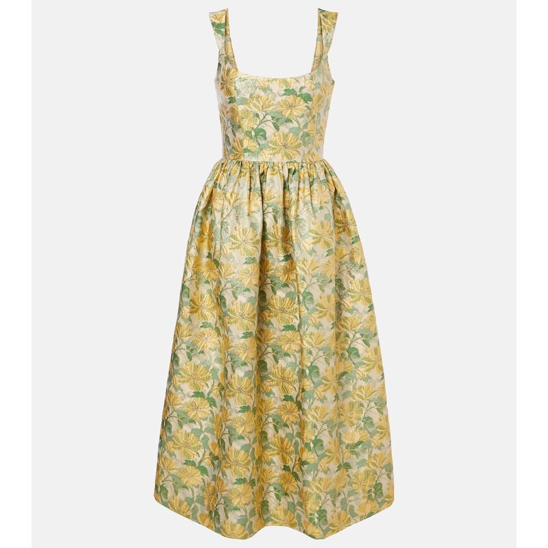 Markarian Floral lamÃ jacquard gown