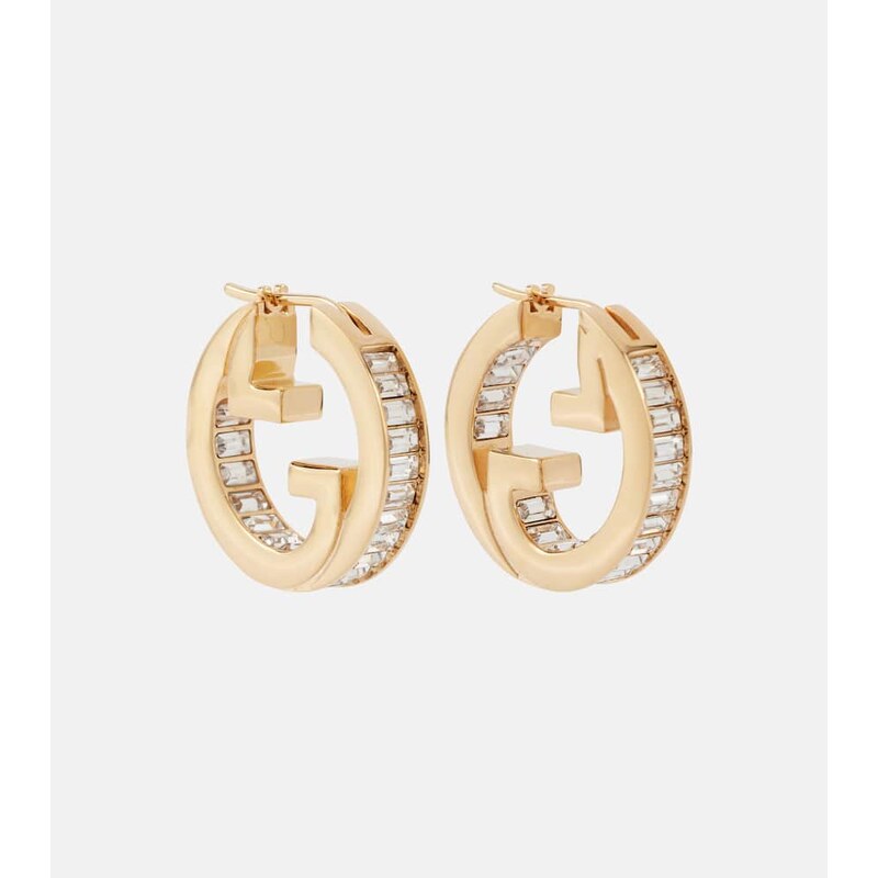 Gucci Gucci Blondie embellished hoop earrings