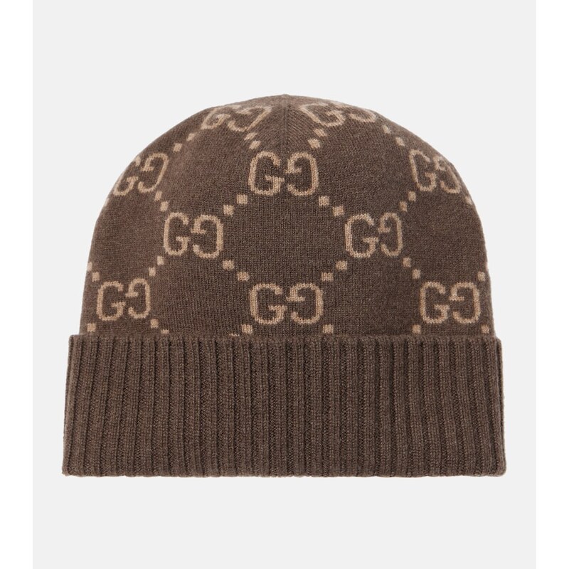 Gucci GG jacquard cashmere beanie