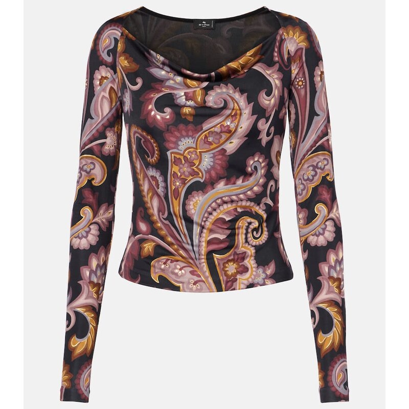 Etro Paisley jersey top