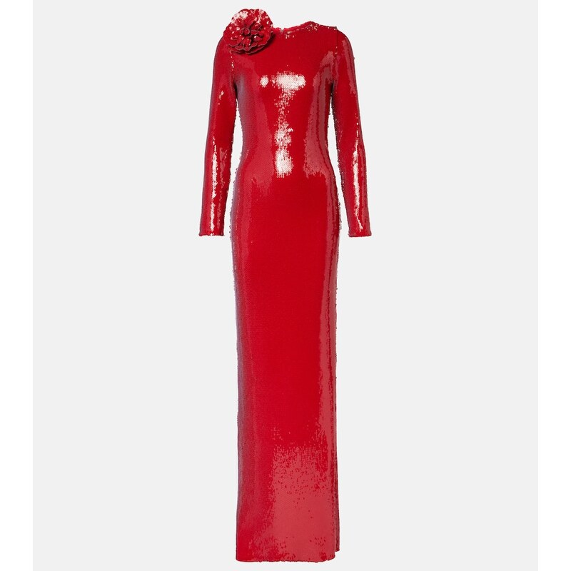Rodarte Floral-appliquÃ sequined gown