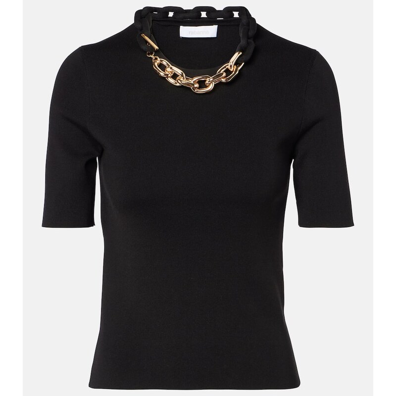 Rabanne Silk and cotton-blend top