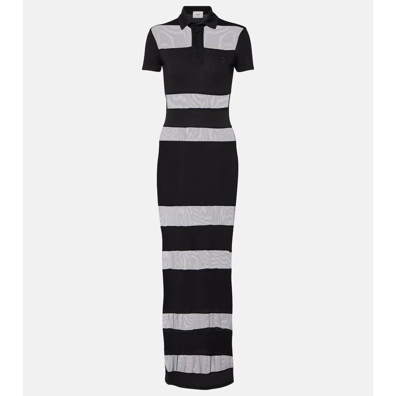 Coperni Striped shee-paneled maxi dress