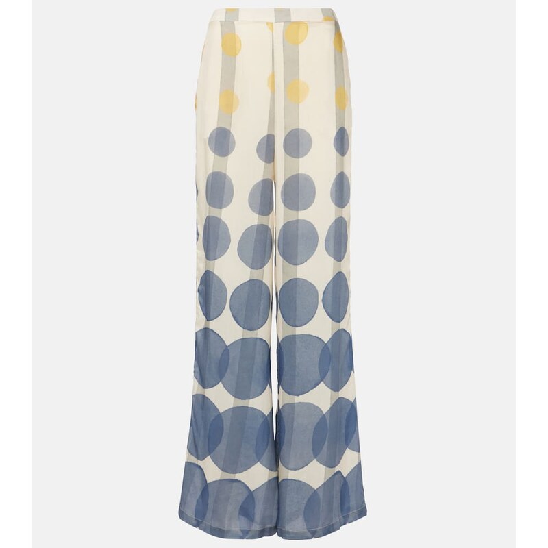 Adriana Degreas Polka-dot wide-leg pants