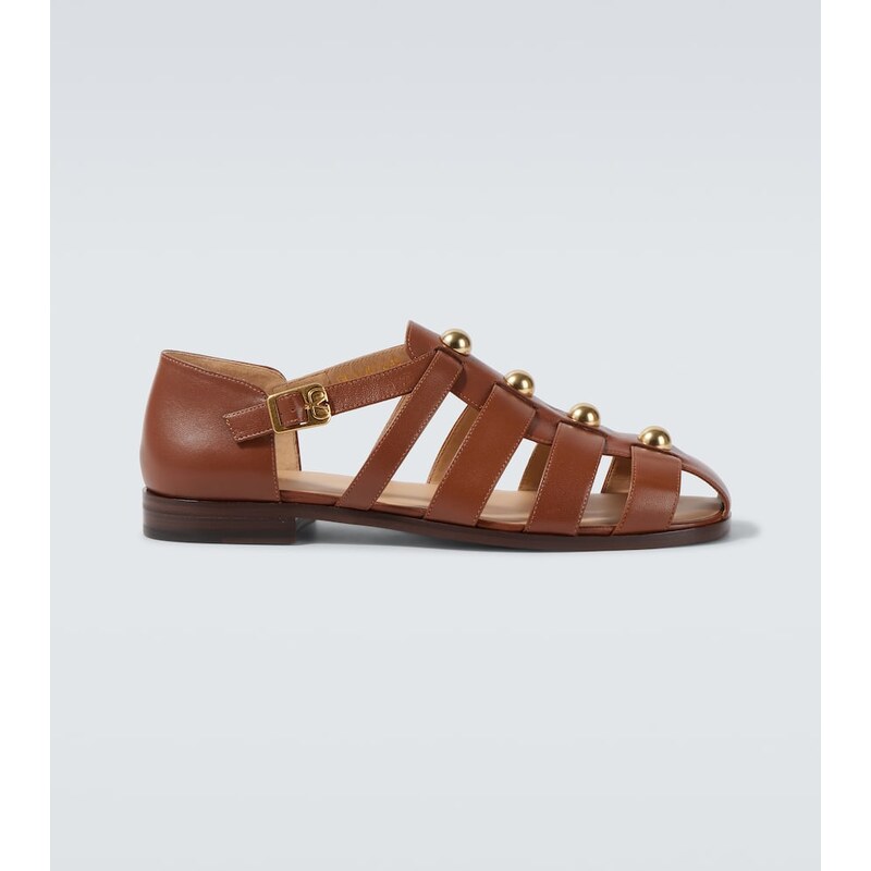 Valentino Garavani Studded leather fisherman sandals