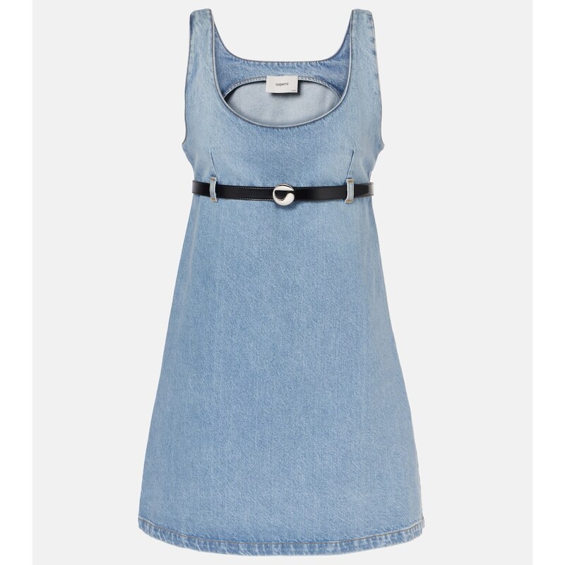 Coperni Belted denim minidress