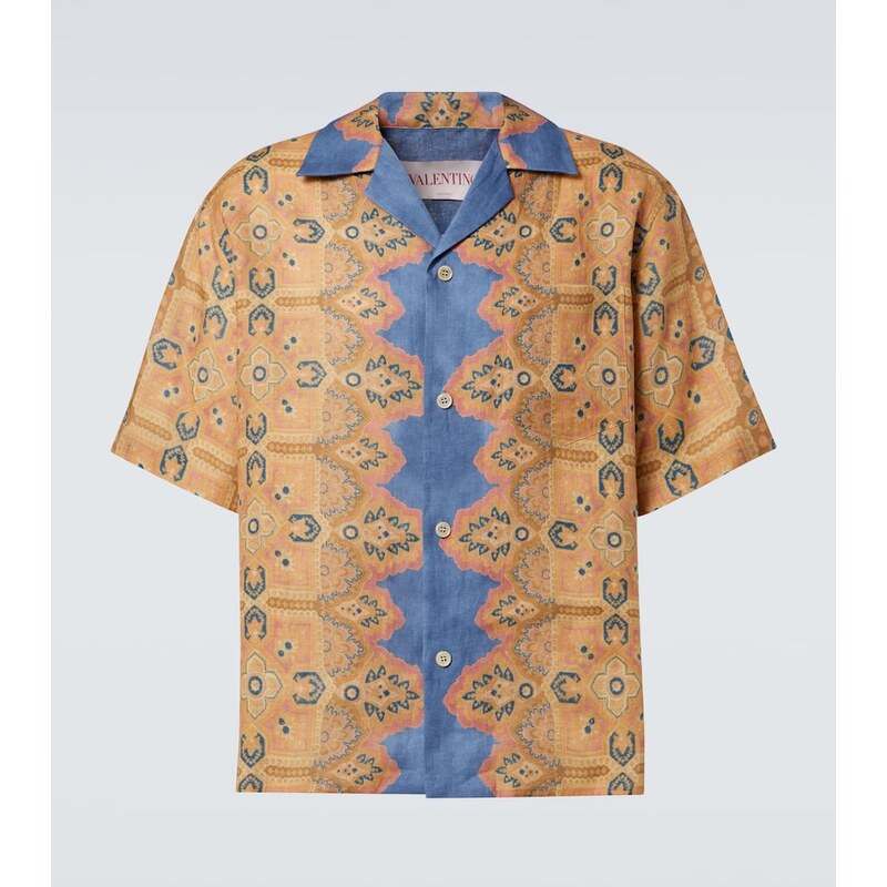 Valentino Printed linen shirt