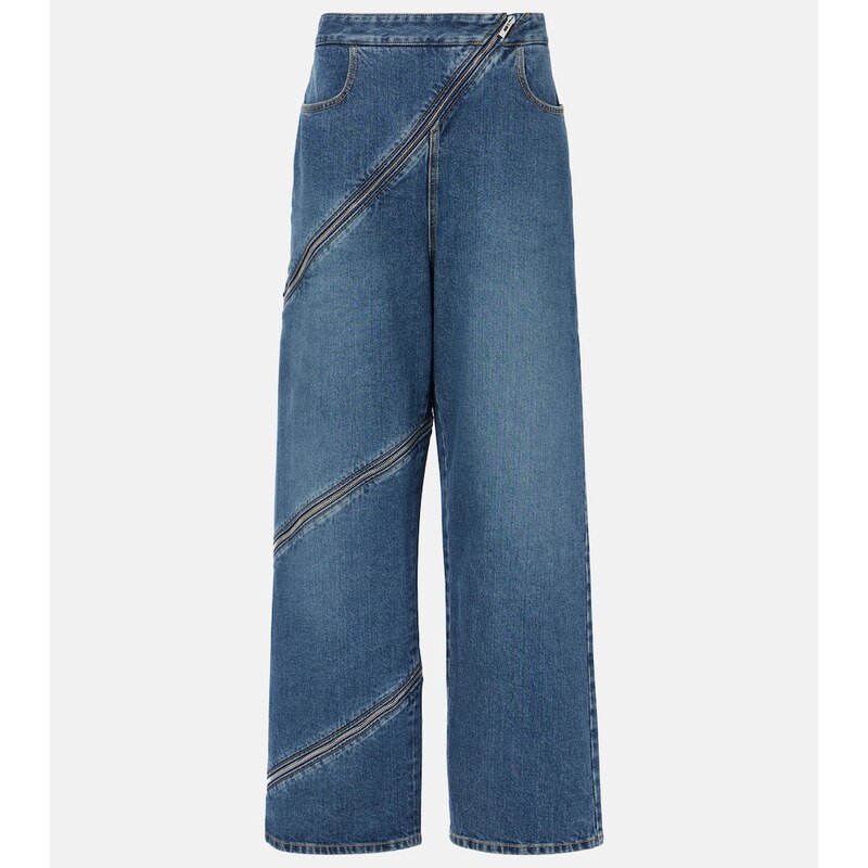 Alaïa Zip-up wide-leg jeans