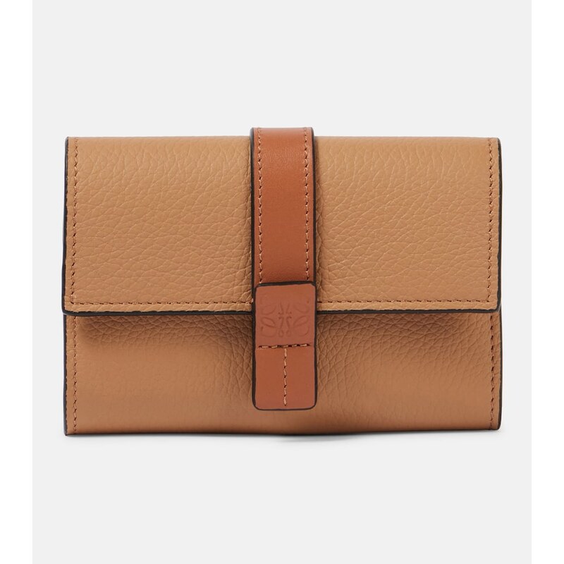 Kůžová peněženka Loewe Anagram v barvě Toffee/Tan