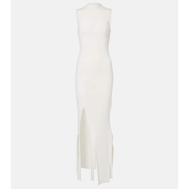 Victoria Beckham Pleated ribbed-knit gown