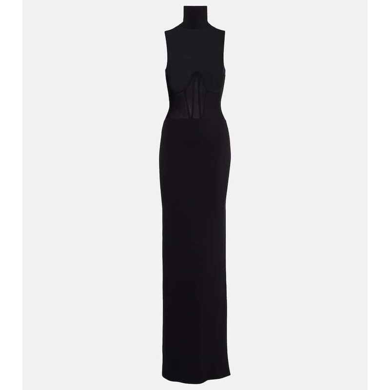 Nensi Dojaka Gwyneth knitted corset maxi dress
