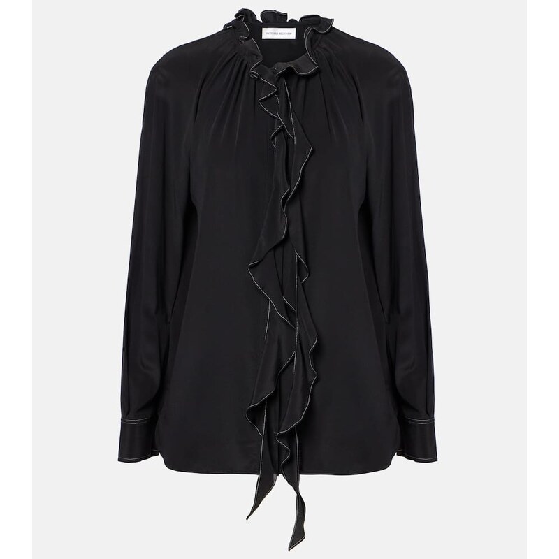Victoria Beckham Ruffled silk blouse