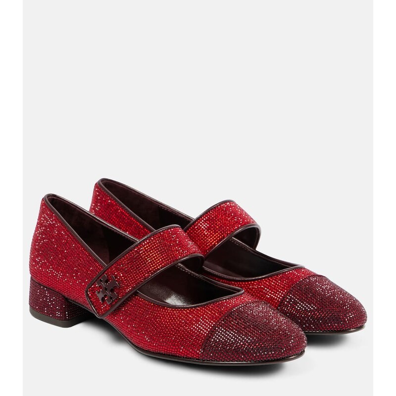 Tory Burch Embellished leather Mary Jane pumps
