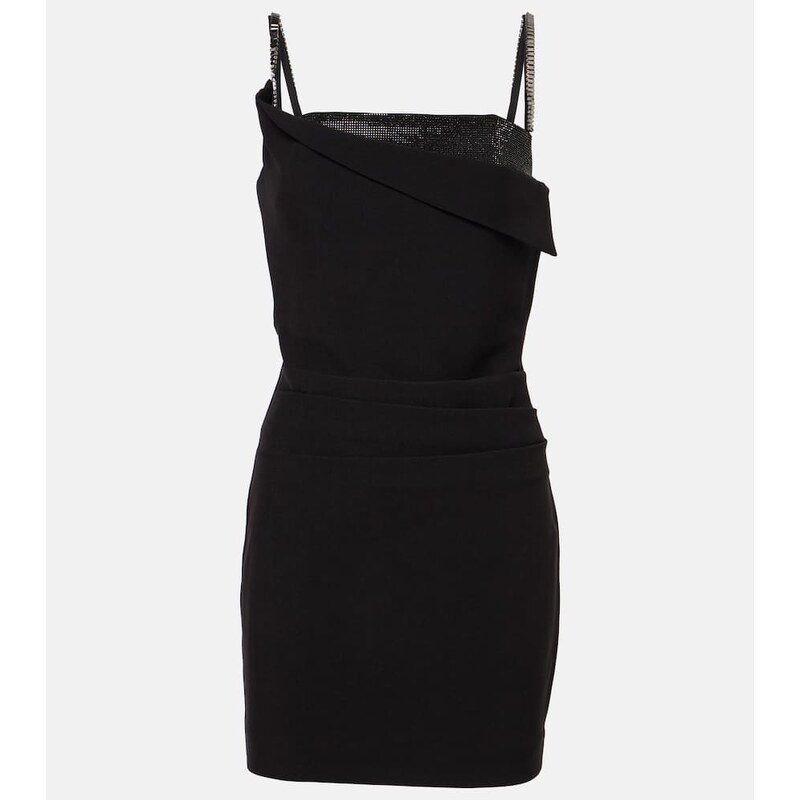 Roland Mouret Crystal-embellished crÃªpe minidress