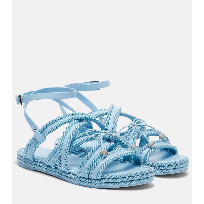 Mach & Mach Embellished woven sandals