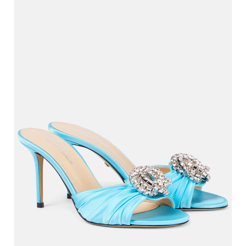 Mach & Mach Galaxy embellished tulle mules