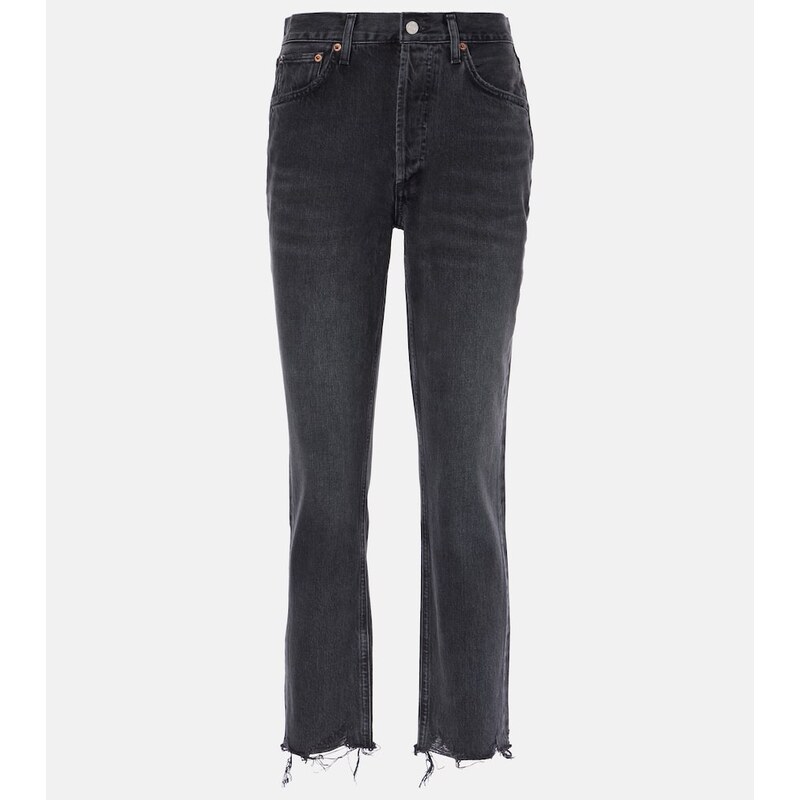 Agolde Riley high-rise cropped straight jeans