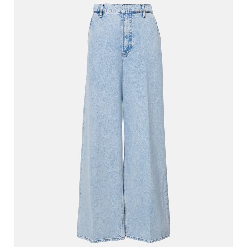 Frame High-rise wide-leg jeans