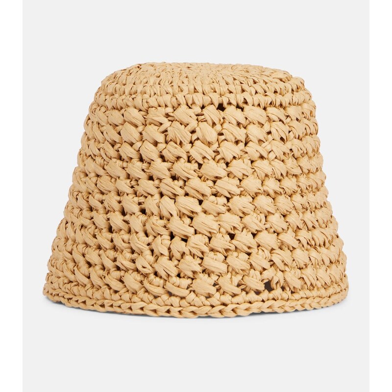 Loro Piana Jasmine raffia bucket hat