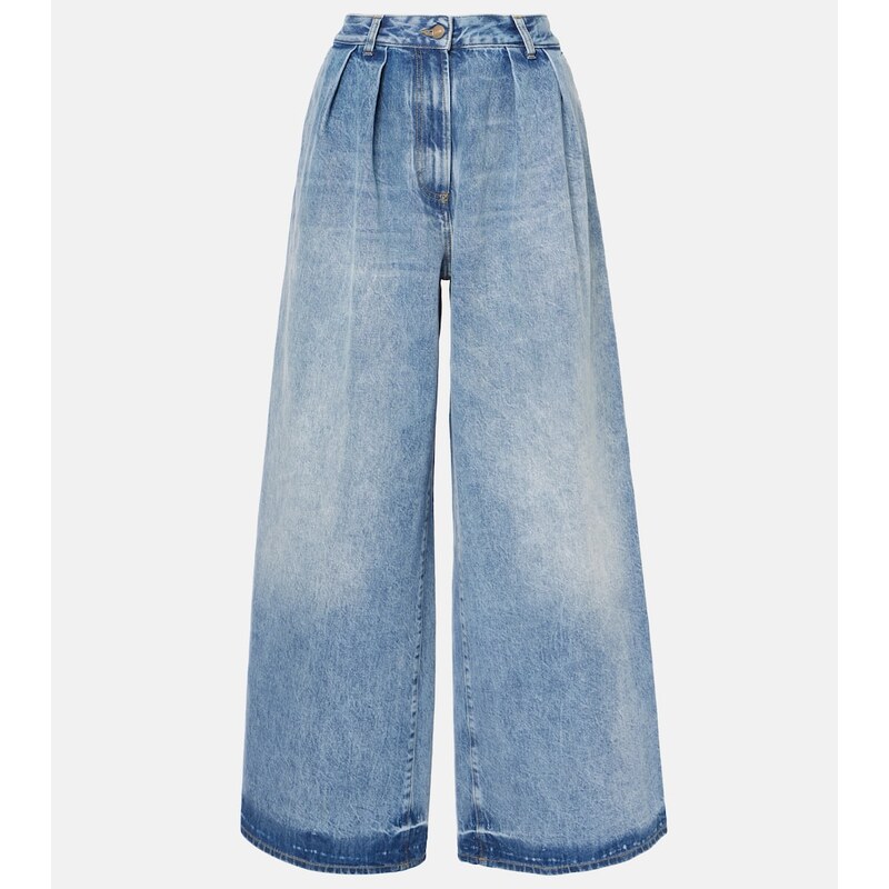 Alanui Sunny Crochet wide-leg jeans