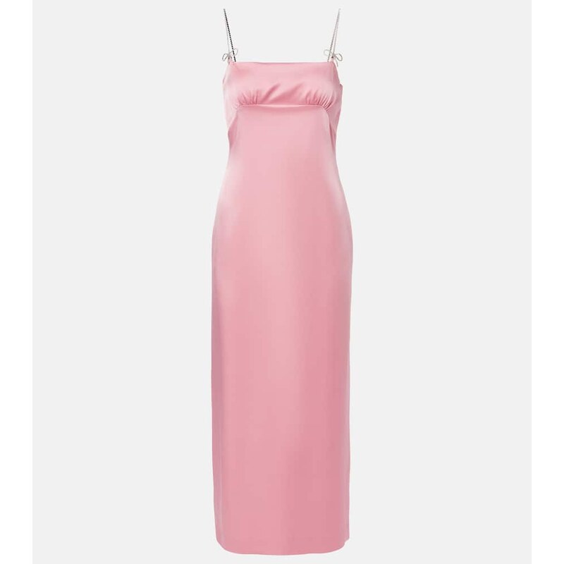 Blumarine Envers embellished satin midi dress