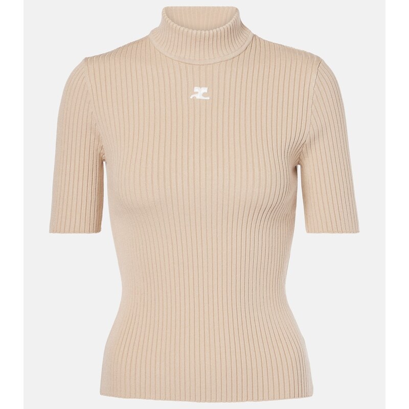 Courrèges Reedition ribbed-knit top