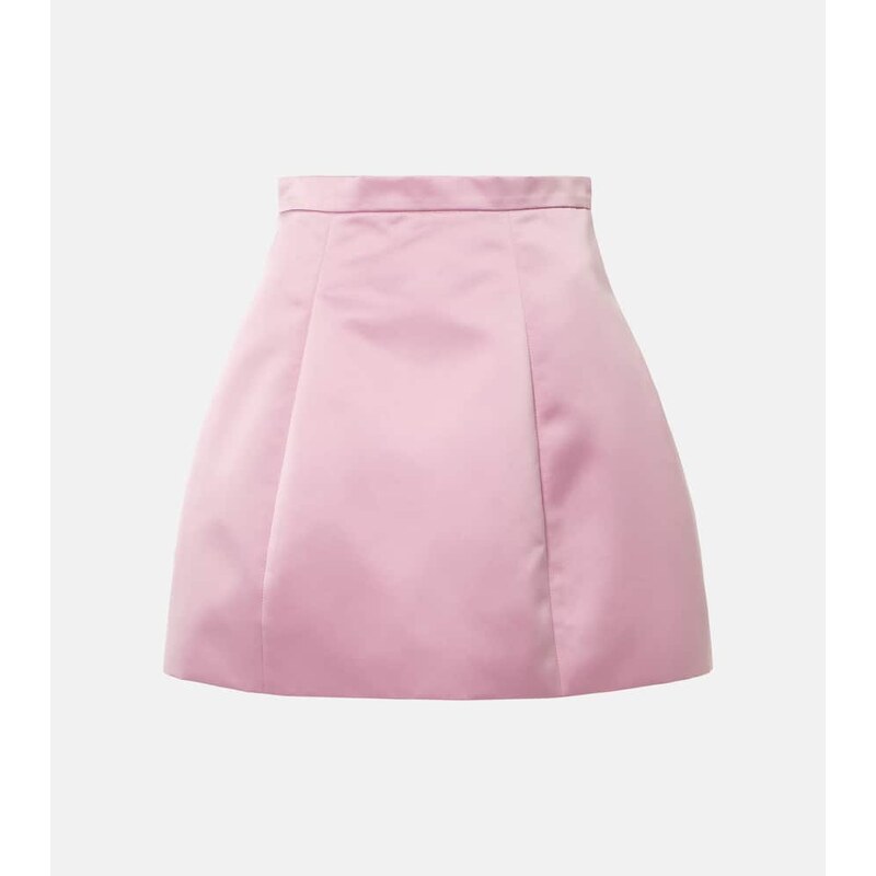 Blumarine Duchesse high-rise satin miniskirt