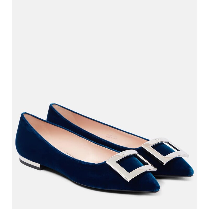 Roger Vivier Velvet ballet flats